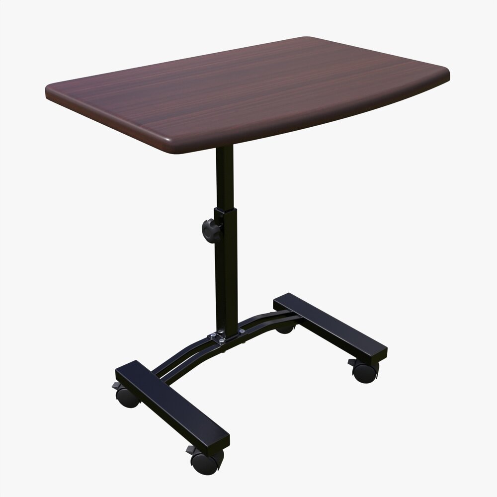 Laptop Cart Desk With Adjustable Height 3D模型