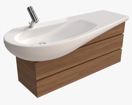 Laufen Ilbagnoalessi Vanity Washbasin 1200 01 Modèle 3D
