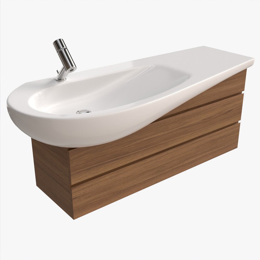 Laufen Ilbagnoalessi Vanity Washbasin 1200 01 Modèle 3D