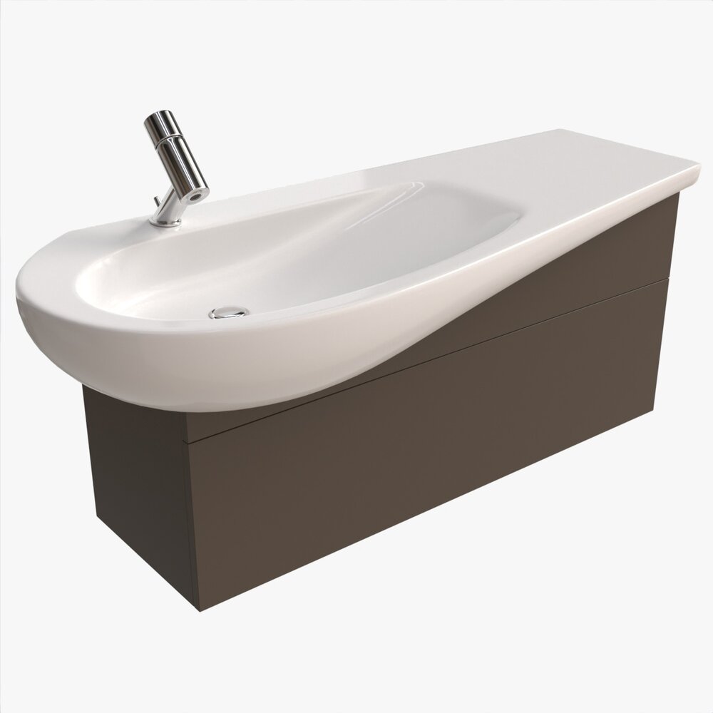 Laufen Ilbagnoalessi Vanity Washbasin 1200 02 Modèle 3D