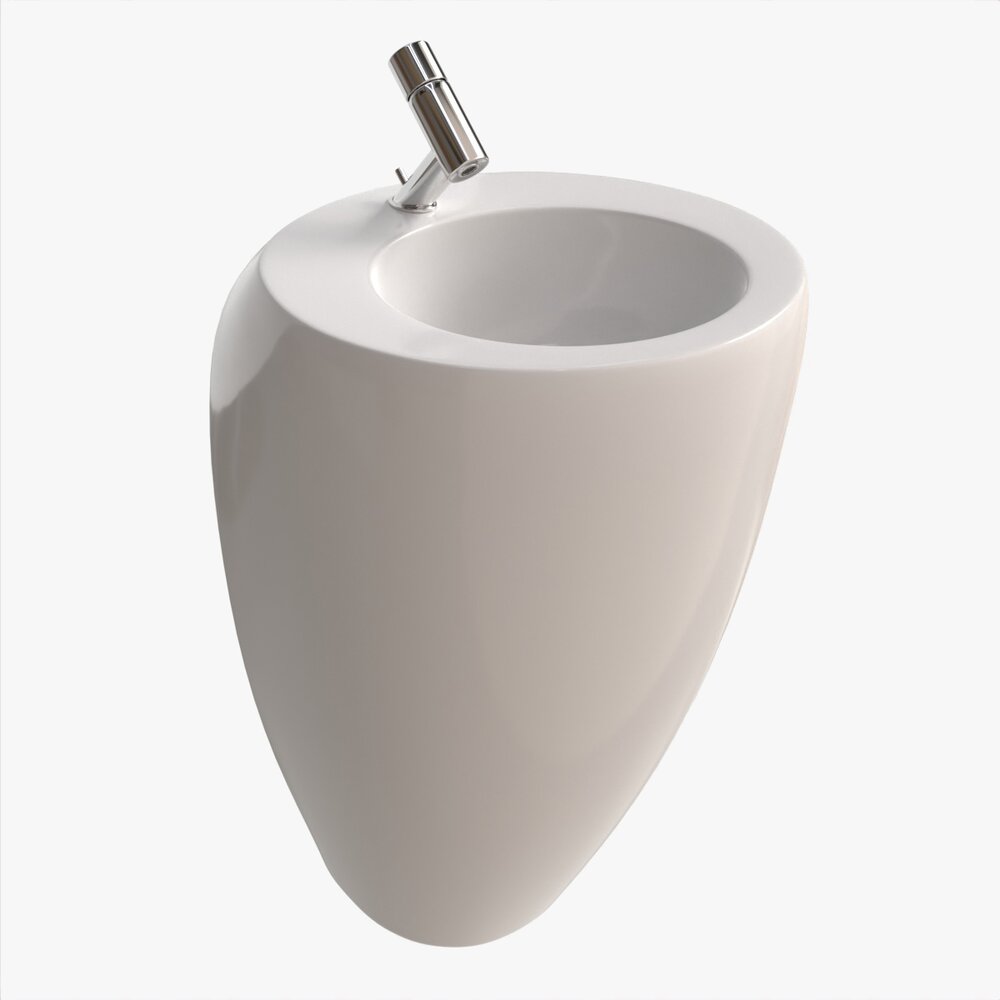 Laufen Ilbagnoalessi Washbasin With Integrated Pedestal 3D-Modell
