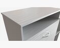 Media Dresser And Desk Combo 3D 모델 