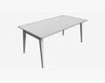 Medium Extending Table Ercol Lugo Modello 3D