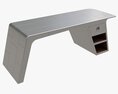 Metal Desk With Drawer 01 3D模型