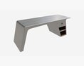 Metal Desk With Drawer 01 Modelo 3D