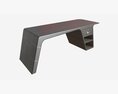 Metal Desk With Drawer 02 3d model