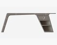 Metal Desk With Drawer 02 3d model