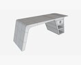 Metal Desk With Drawer 02 3D модель