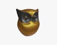 Metal Gold Owl Figurine 3D модель