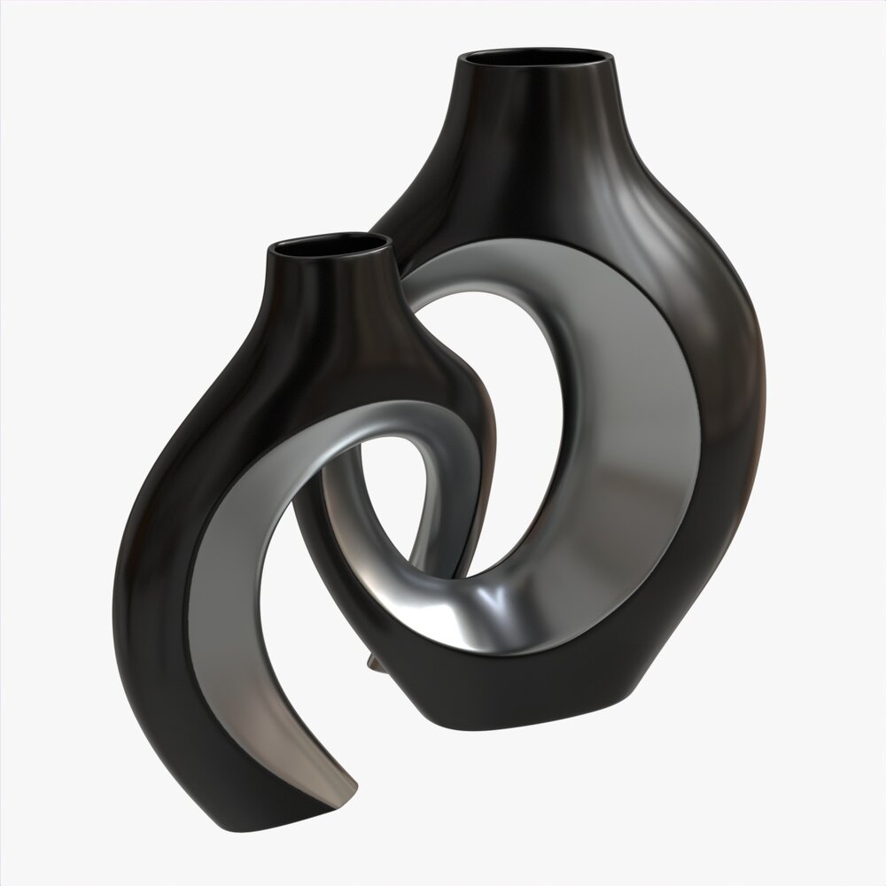 Metal Vases 2-set 3D-Modell