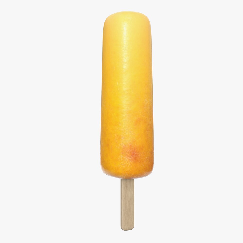 Ice Cream On Stick Yellow Modello 3D