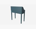 Oak Writing Desk With Drawers Modello 3D
