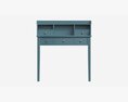 Oak Writing Desk With Drawers 3d model