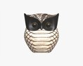 Owl Figurine Leather 3Dモデル