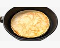 Pancakes On Frying Pan 3Dモデル