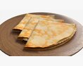 Pancakes Triangular Shape On Plate 3D-Modell