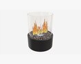 Portable Tabletop Fire Pit Outdoor Indoor Modello 3D