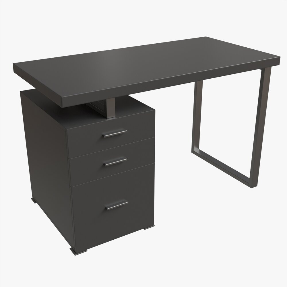 Reversible Set Up Office Desk 3D model