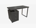 Reversible Set Up Office Desk 3d model