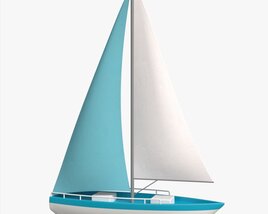 Sailing Boat Yacht Stylized 3Dモデル