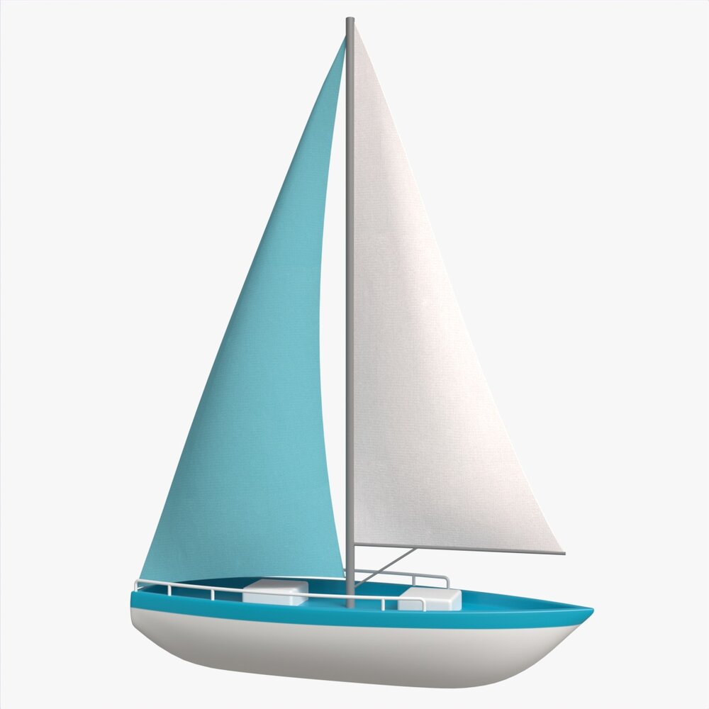 Sailing Boat Yacht Stylized 3D model