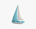 Sailing Boat Yacht Stylized Modello 3D