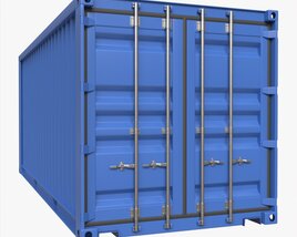 Shipping Container Dry 20-foot Blue Modèle 3D