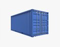 Shipping Container Dry 20-foot Blue Modelo 3D
