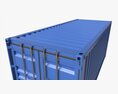 Shipping Container Dry 20-foot Blue Modelo 3d
