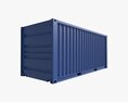 Shipping Container Dry 20-foot Blue 3D 모델 