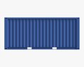 Shipping Container Dry 20-foot Blue 3D 모델 