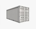 Shipping Container Dry 20-foot Blue 3d model