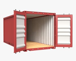 Shipping Container Dry 20-foot Open 3D 모델 