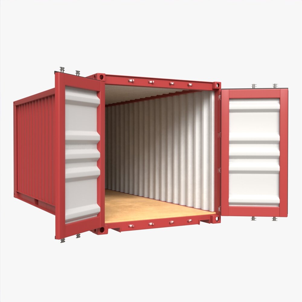 Shipping Container Dry 20-foot Open 3D модель