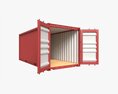 Shipping Container Dry 20-foot Open Modelo 3D