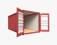 Shipping Container Dry 20-foot Open Modèle 3d