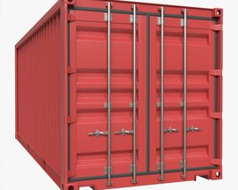 Shipping Container Dry 20-foot Red 3D 모델 