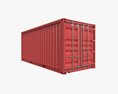 Shipping Container Dry 20-foot Red Modello 3D