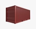 Shipping Container Dry 20-foot Red 3D模型
