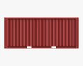 Shipping Container Dry 20-foot Red 3D模型