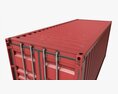 Shipping Container Dry 20-foot Red Dirty Modello 3D