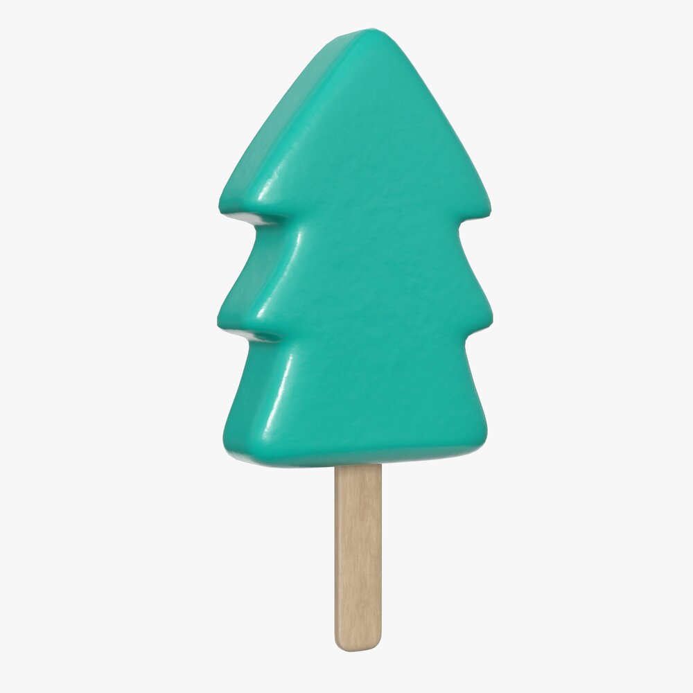 Ice Cream On Stick Christmas Tree Shape Modèle 3D