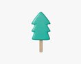 Ice Cream On Stick Christmas Tree Shape Modèle 3d