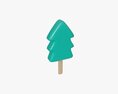 Ice Cream On Stick Christmas Tree Shape 3D модель