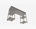 Student Shelves Desk 3D 모델 