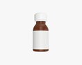 Medicine Small Glass Bottle With Label Mockup Modelo 3D