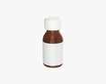 Medicine Small Glass Bottle With Label Mockup Modello 3D