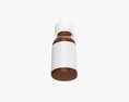 Medicine Small Glass Bottle With Label Mockup 3d model