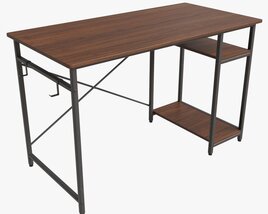 Writing Computer Desk With 2 Shelves 3D-Modell