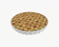 Apple Pie With Plate 01 Modèle 3d
